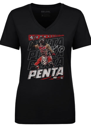 Penta Name Repeat Gritty Women's WWE V-Neck T-Shirt