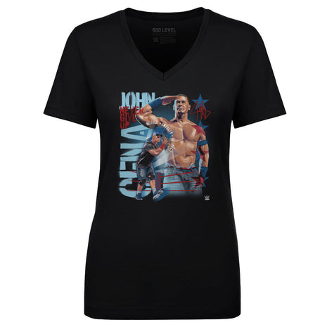 John Cena Never Give Up Salute Women's WWE V-Neck T-Shirt