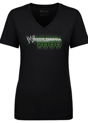 WrestleMania 2000 Logo Women's WWE V-Neck T-Shirt
