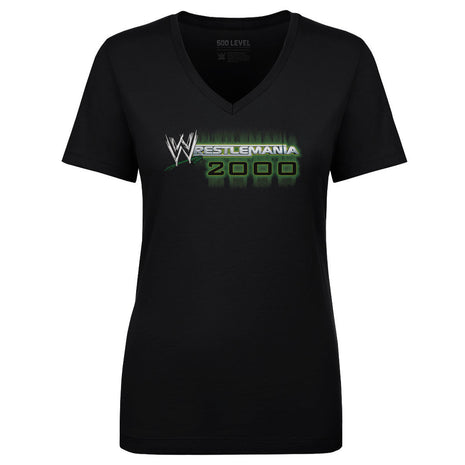 WrestleMania 2000 Logo Women's WWE V-Neck T-Shirt