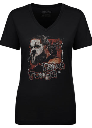 Tama Tonga WWE Grunge Women's WWE V-Neck T-Shirt
