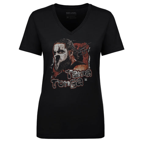 Tama Tonga WWE Grunge Women's WWE V-Neck T-Shirt