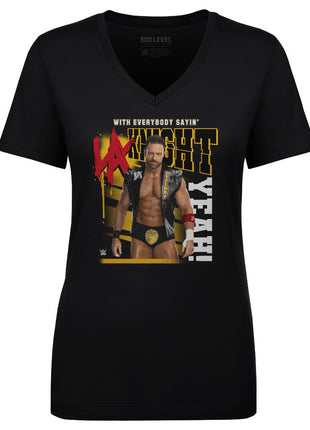 LA Knight With Everybody Sayin Women's WWE V-Neck T-Shirt