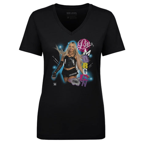 Liv Morgan WWE Cutout Name Women's WWE V-Neck T-Shirt