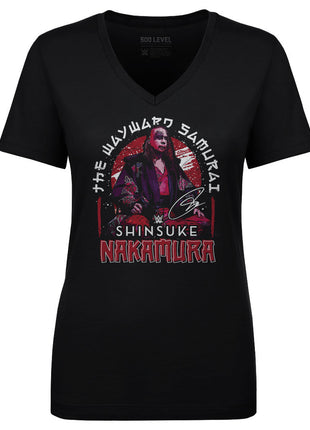 Shinsuke Nakamura The Wayward Samurai Women's WWE V-Neck T-Shirt
