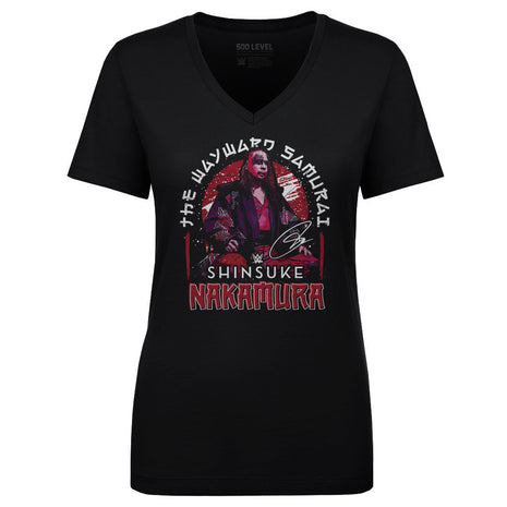 Shinsuke Nakamura The Wayward Samurai Women's WWE V-Neck T-Shirt