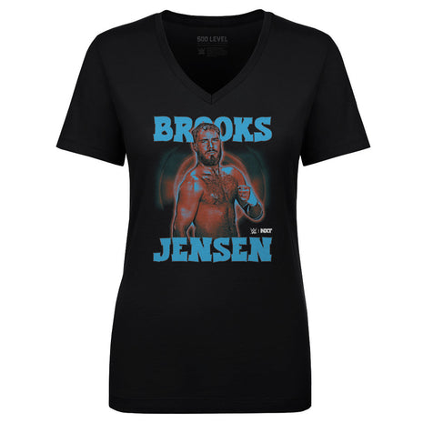 Brooks Jensen WWE Pose Women's WWE V-Neck T-Shirt