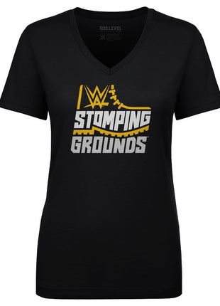 WWE Stomping Grounds Logo Women's WWE V-Neck T-Shirt