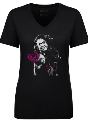 AJ Lee Silhouette Women's WWE V-Neck T-Shirt