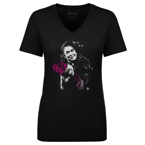 AJ Lee Silhouette Women's WWE V-Neck T-Shirt