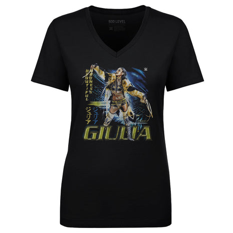 Giulia Grunge Women's WWE V-Neck T-Shirt