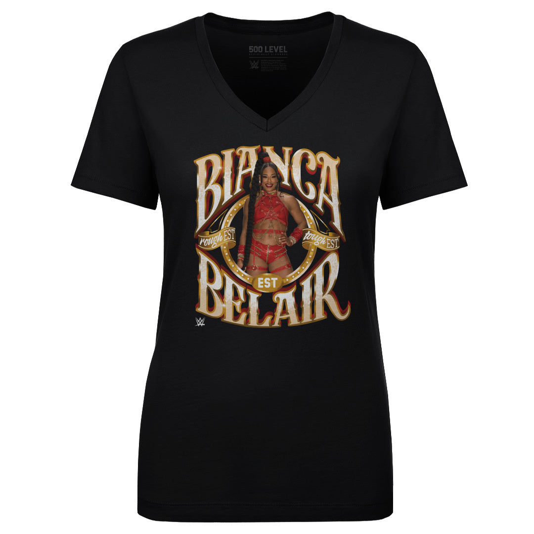 Bianca Belair Name EST WWE Women s V Neck T Shirt Signed By Superstars bianca-belair-name-est-wwe-women-s-v-neck-t-shirt-signed-by-superstars