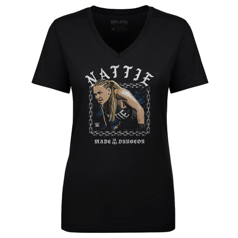 Nattie Made In The Dungeon Women's WWE V-Neck T-Shirt
