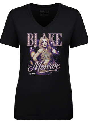 Blake Monroe Sparkle Women's WWE V-Neck T-Shirt
