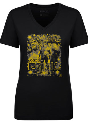 Logan Paul Vintage Grunge Women's WWE V-Neck T-Shirt