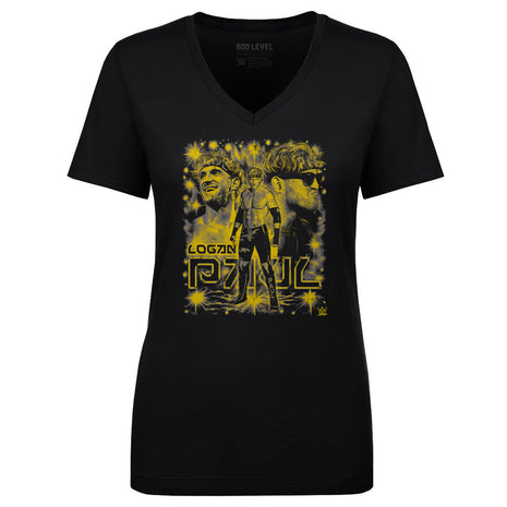 Logan Paul Vintage Grunge Women's WWE V-Neck T-Shirt