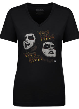 Danhausen WWE Grunge Women's WWE V-Neck T-Shirt