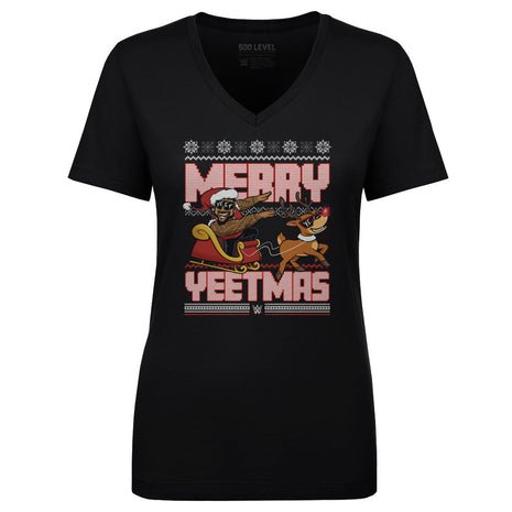 Jey Uso BIG SHOTS Merry Yeetmas Women's WWE V-Neck T-Shirt
