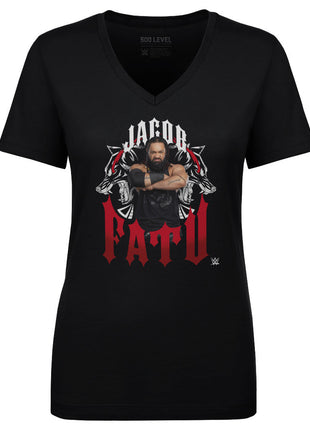 Jacob Fatu Werewolf Tribal Women's WWE V-Neck T-Shirt