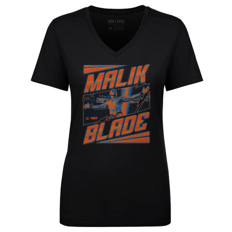 Malik Blade WWE Pose Women's WWE V-Neck T-Shirt