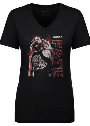 Jacob Fatu Scream Gritty Women's WWE V-Neck T-Shirt