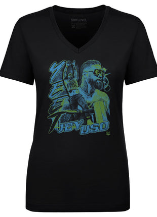 Jey Uso Yeet Grunge Women's WWE V-Neck T-Shirt