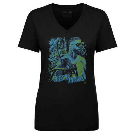 Jey Uso Yeet Grunge Women's WWE V-Neck T-Shirt