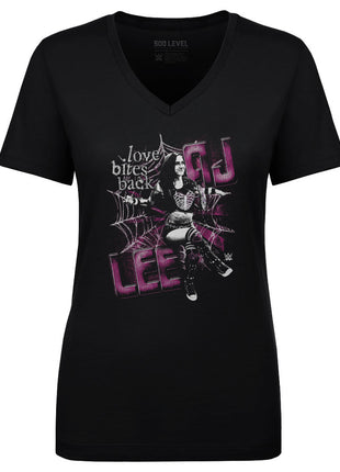 AJ Lee Spider Web Women's WWE V-Neck T-Shirt