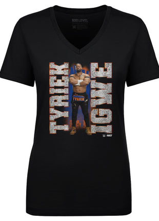 Tyriek Igwe WWE Vertical Name Women's WWE V-Neck T-Shirt