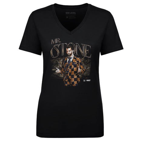 Robert Stone Superstar Name Women's WWE V-Neck T-Shirt