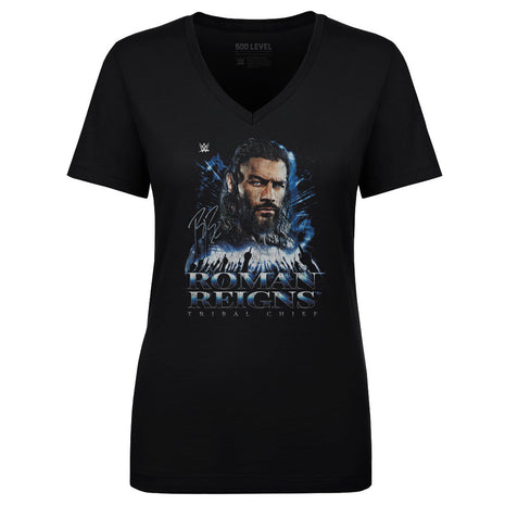 Roman Reigns Grunge Women's WWE V-Neck T-Shirt