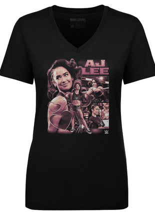 AJ Lee Vintage Women's WWE V-Neck T-Shirt
