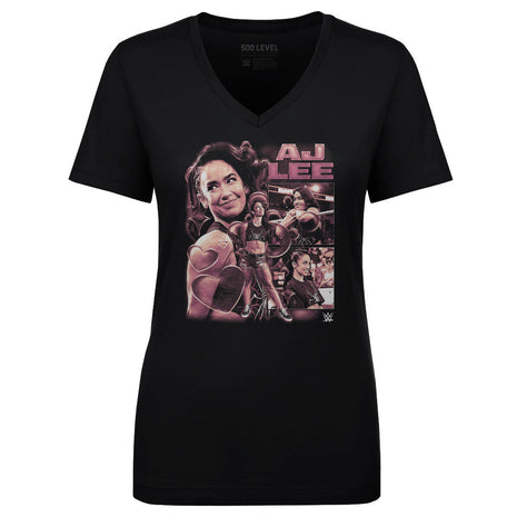 AJ Lee Vintage Women's WWE V-Neck T-Shirt