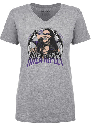 Rhea Ripley Posterize Women's WWE V-Neck T-Shirt