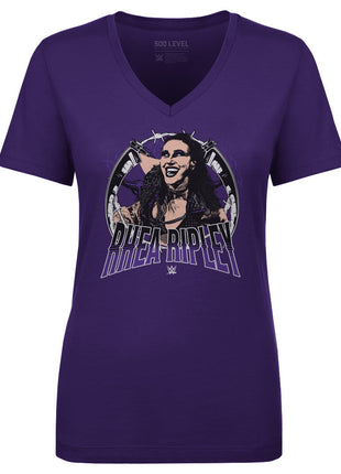 Rhea Ripley Posterize Women's WWE V-Neck T-Shirt