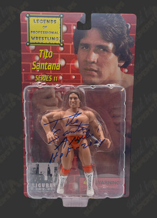 Tito Santana signed Legends of Wrestling Action Figure