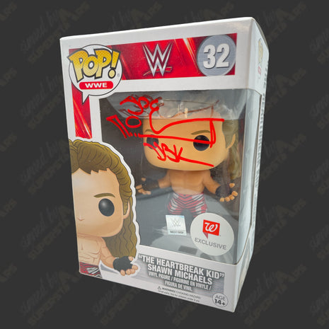Figura Funko POP WWE firmada por Shawn Michaels n.° 32 (exclusiva de Walgreens)