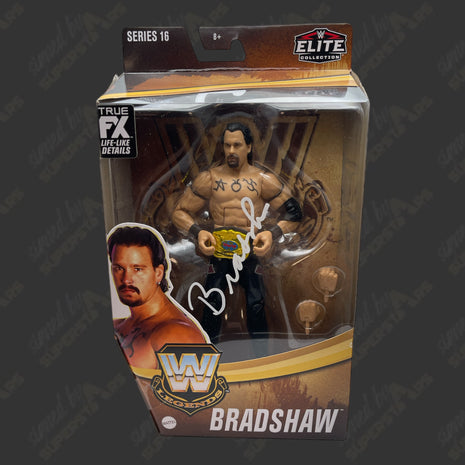 Bradshaw signed WWE Elite Action Figure Series 16 (w/ JSA + Protector)