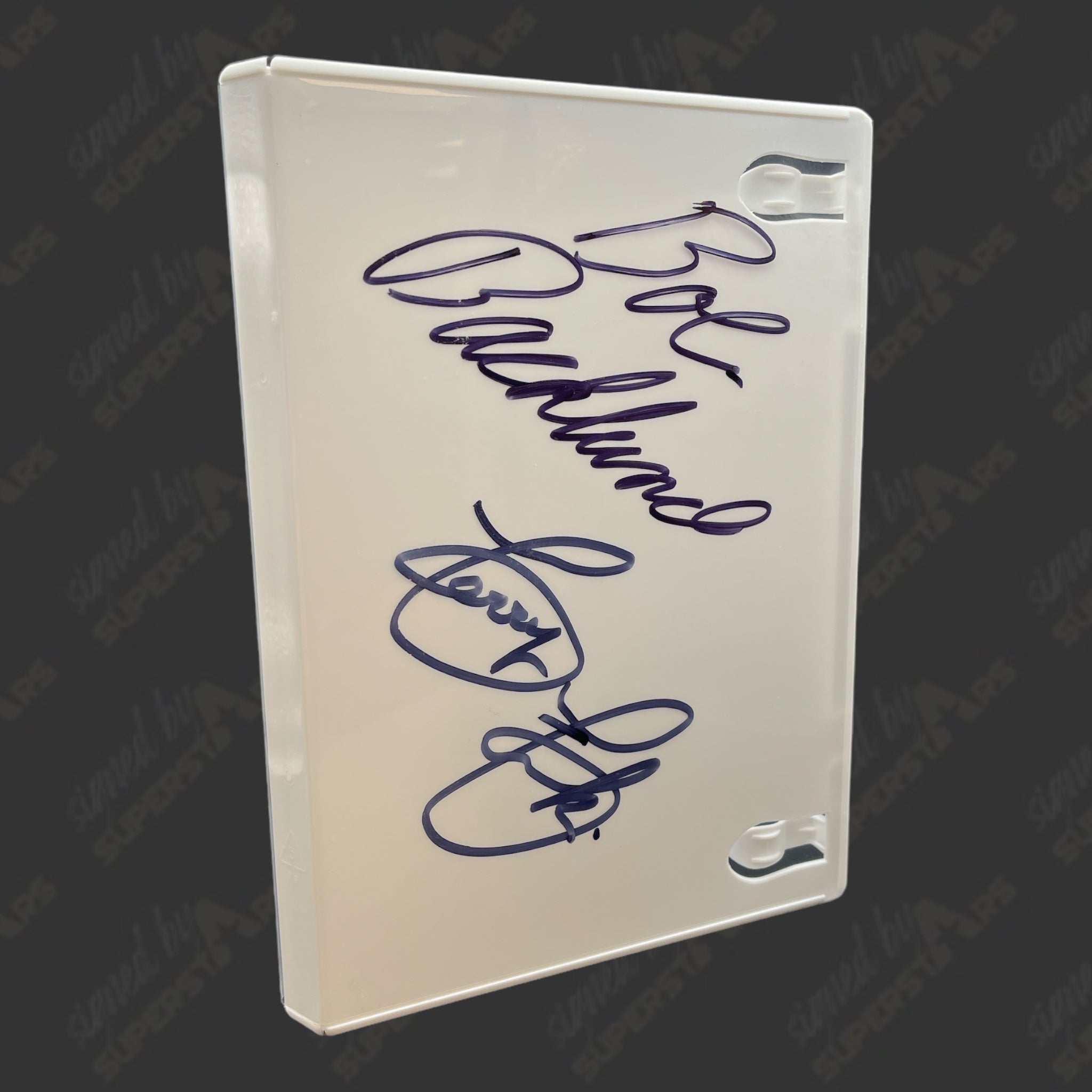 Bob Backlund Terry Funk Dual Signed DVD Case Signed By Superstars Bob backlund terry funk dual signed dvd case signed by superstars