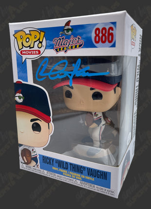 Charlie Sheen (Ricky Vaughn) signed Major League Funko POP Figure #886 (w/ JSA)