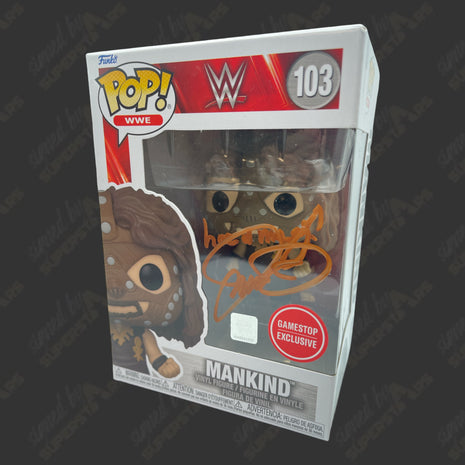 Mankind signed WWE Funko POP Figure #103 (Gamestop Exclusive w/ JSA)
