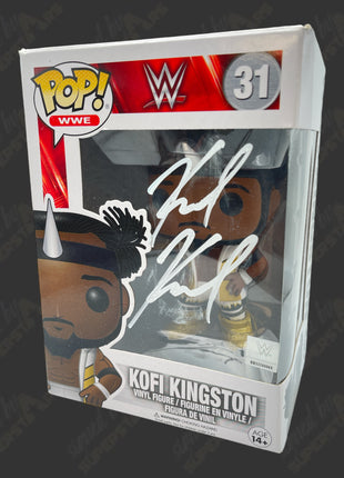 Kofi Kingston signed WWE Funko POP Figure #31