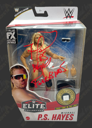 Michael Hayes signed WWE Elite Action Figure (w/ Protector)