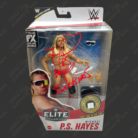 Michael Hayes signed WWE Elite Action Figure (w/ Protector)