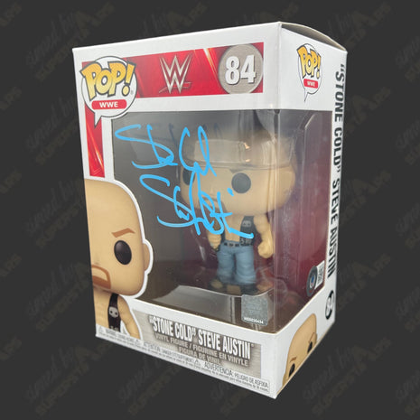 Stone Cold Steve Austin signed WWE Funko POP Figure #84 (w/ Beckett)