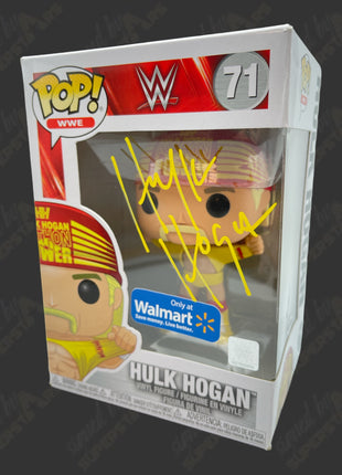 Hulk Hogan signed WWE Funko POP Figure #71 Damaged (Walmart Exclusive)