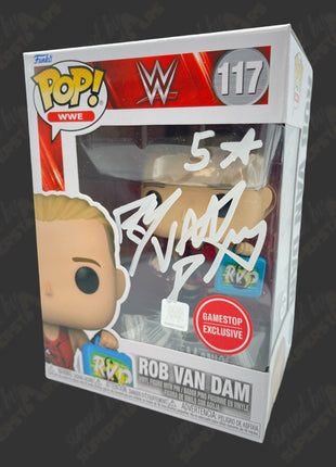 Rob Van Dam signed WWE Funko POP Figure #117 (GameStop Exclusive w/ PSA)