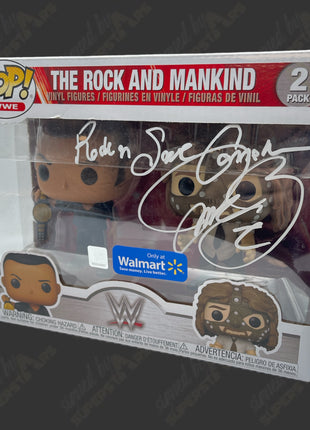 Mankind signed WWE Funko POP Figure (2-pack)