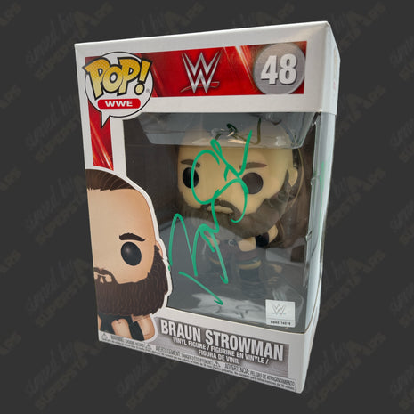 Braun Strowman signed WWE Funko POP Figure #48 (w/ JSA)