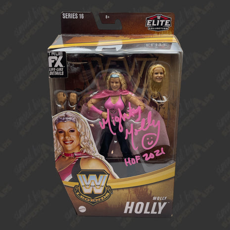 Molly Holly signed WWE Elite Action Figure Series 16 (w/ Protector)